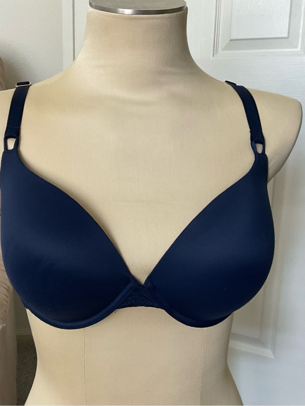 Soma Bra Embraceable Enchanting Lace Push Up 38DD Navy Blue